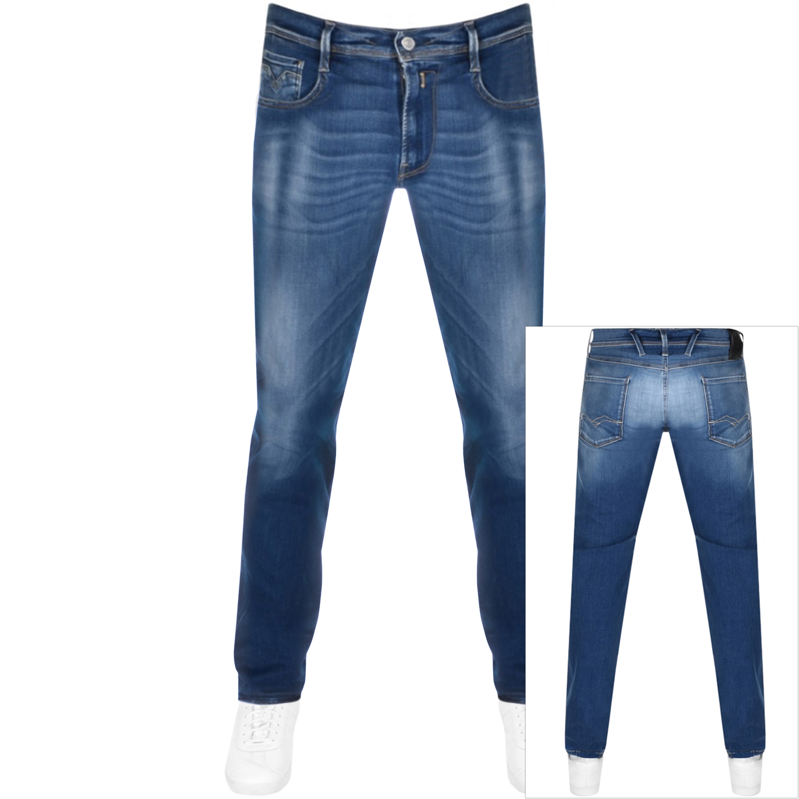 Alternative Image for ProductReplay Anbass Slim Fit Hyperflex Jeans Blue1